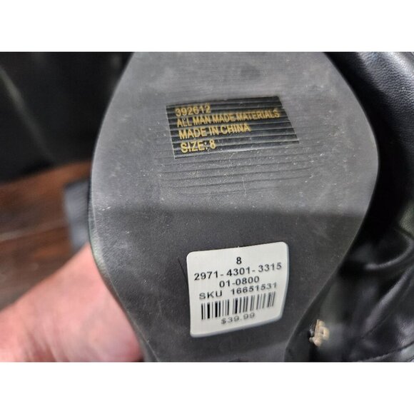 Charlotte Russe Black Knee High Heeled Boots Sz. 8 - Picture 8 of 8